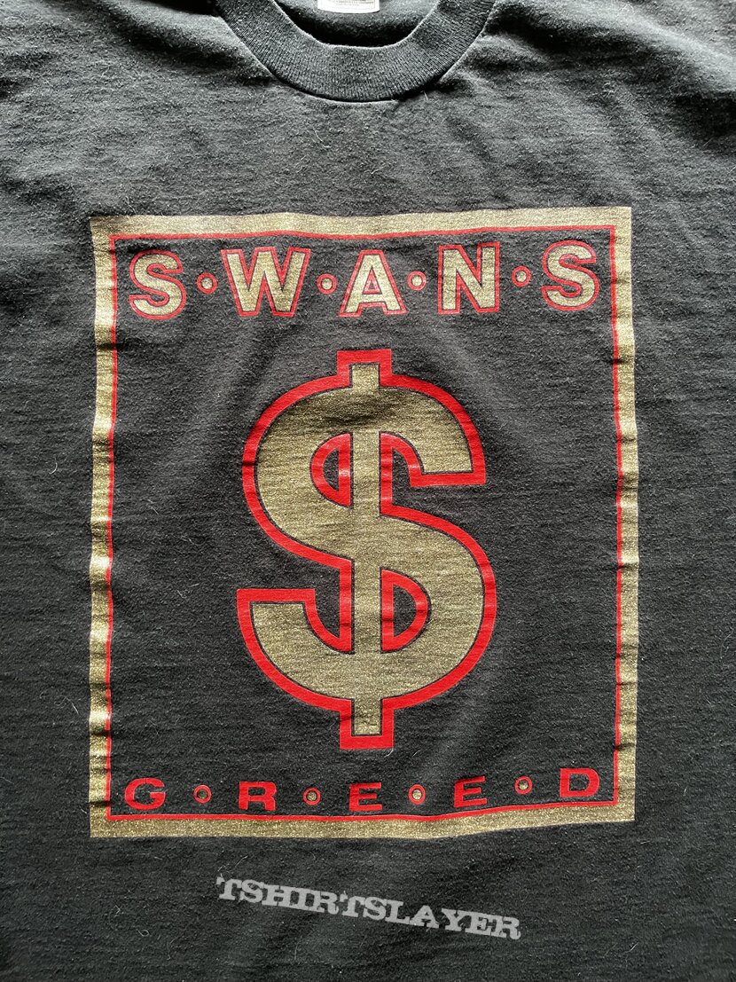 1997 Swans Greed/ Time is money (Bastard) shirt | TShirtSlayer
