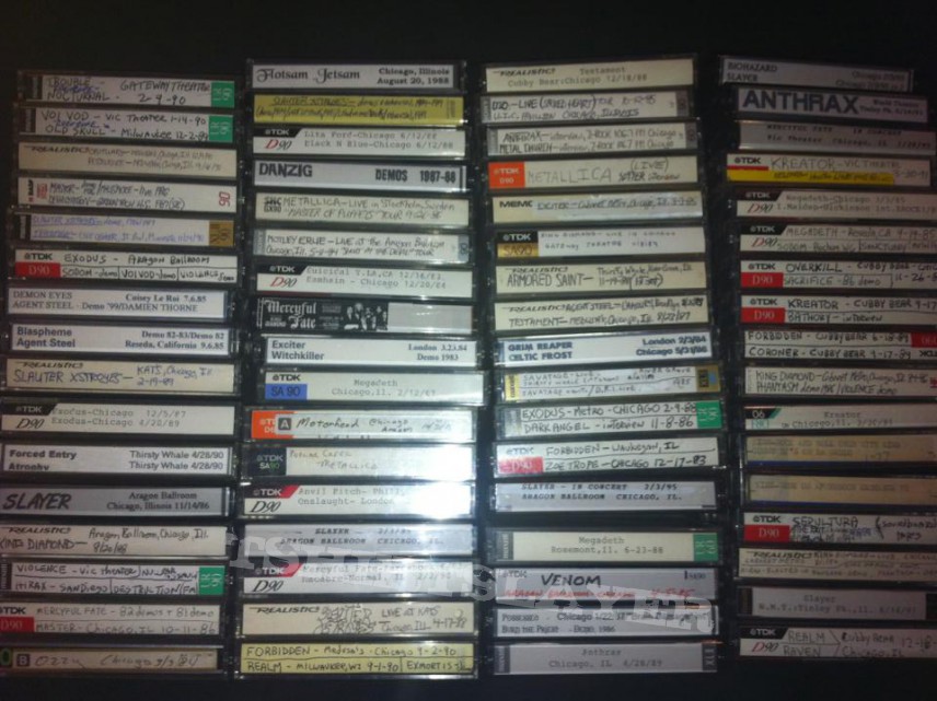 Slayer Old tapes from the trading era. 