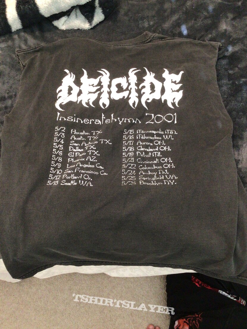 Deicide Insineratehymn 2001 tour shirt