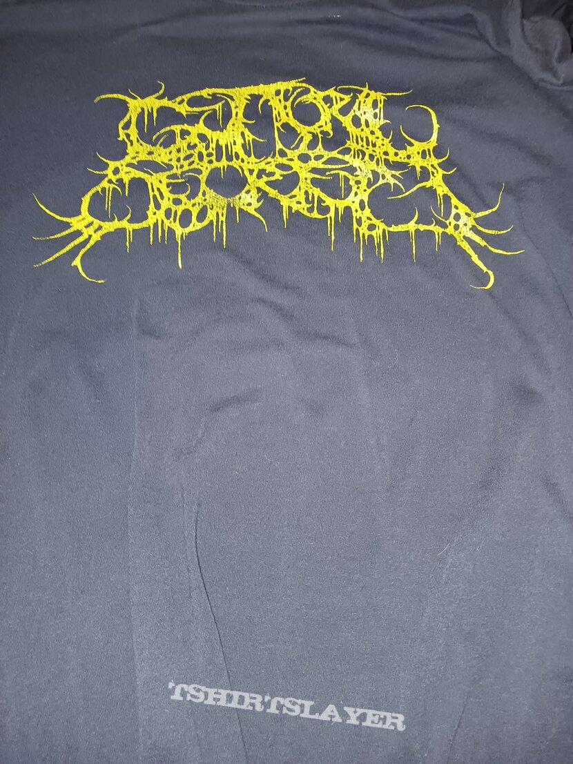 Guttural secrete yellow logo shirt