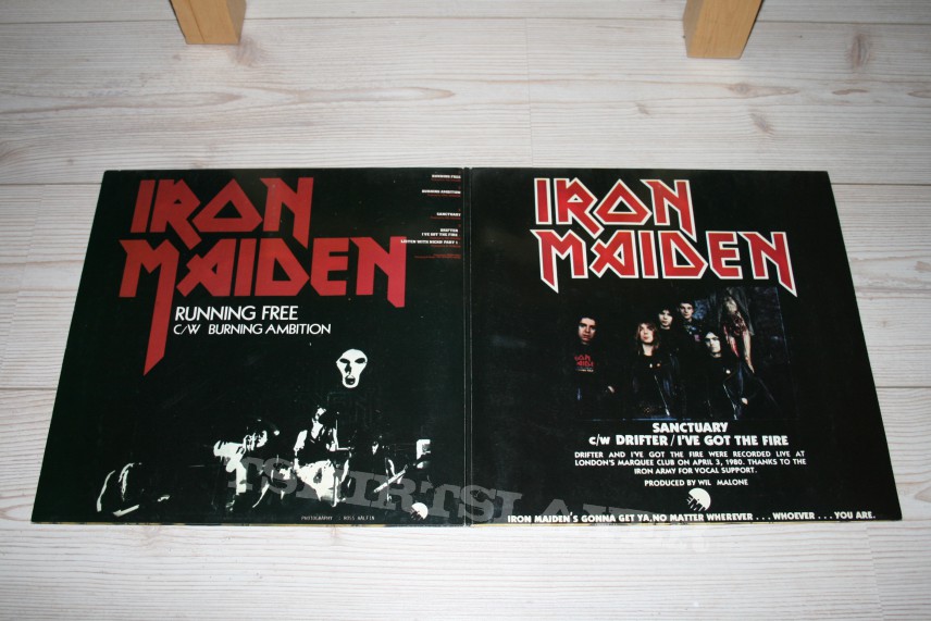 Iron Maiden - Double 12&quot; Maxi Running free + Sanctuary