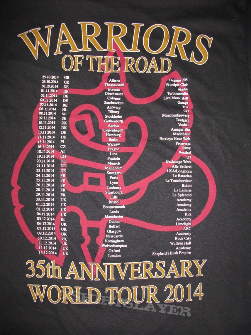 Saxon Warriors of the road tour shirt