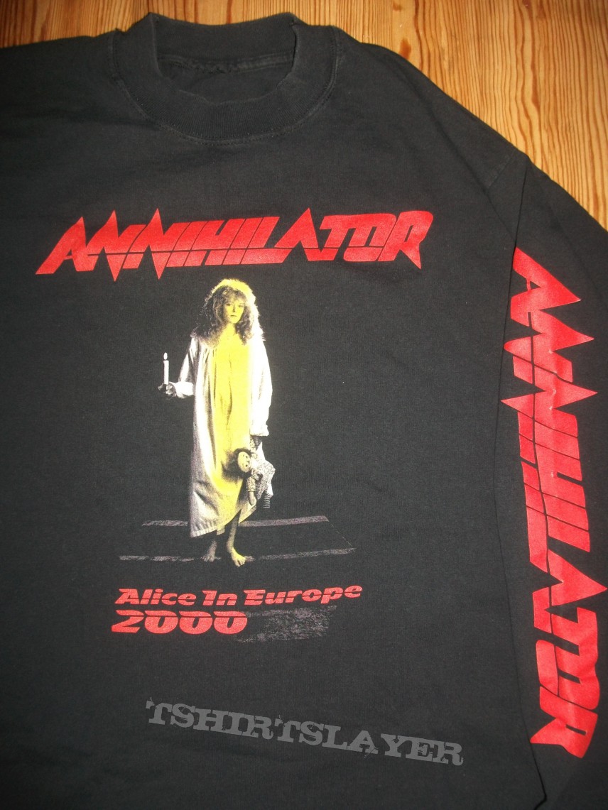 Annihilator Alice in Europe 2000 tour shirt