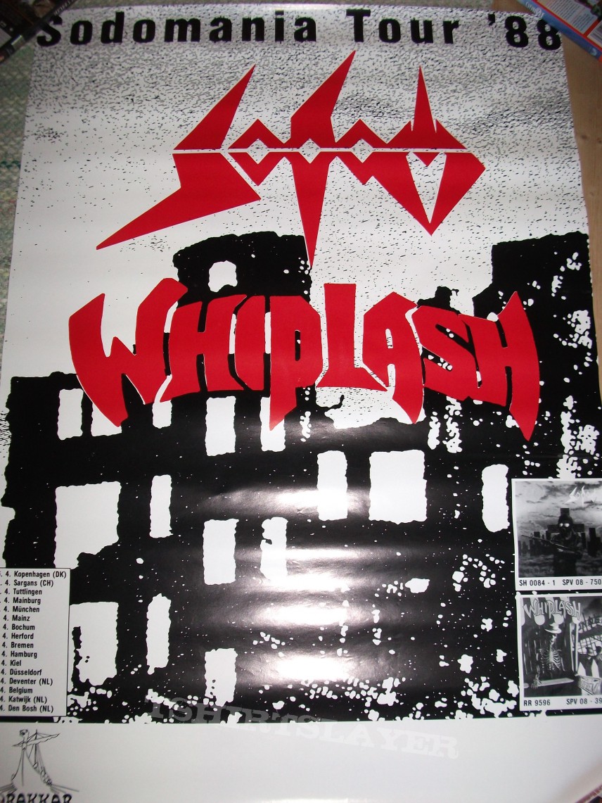 Sodom Whiplash tour poster