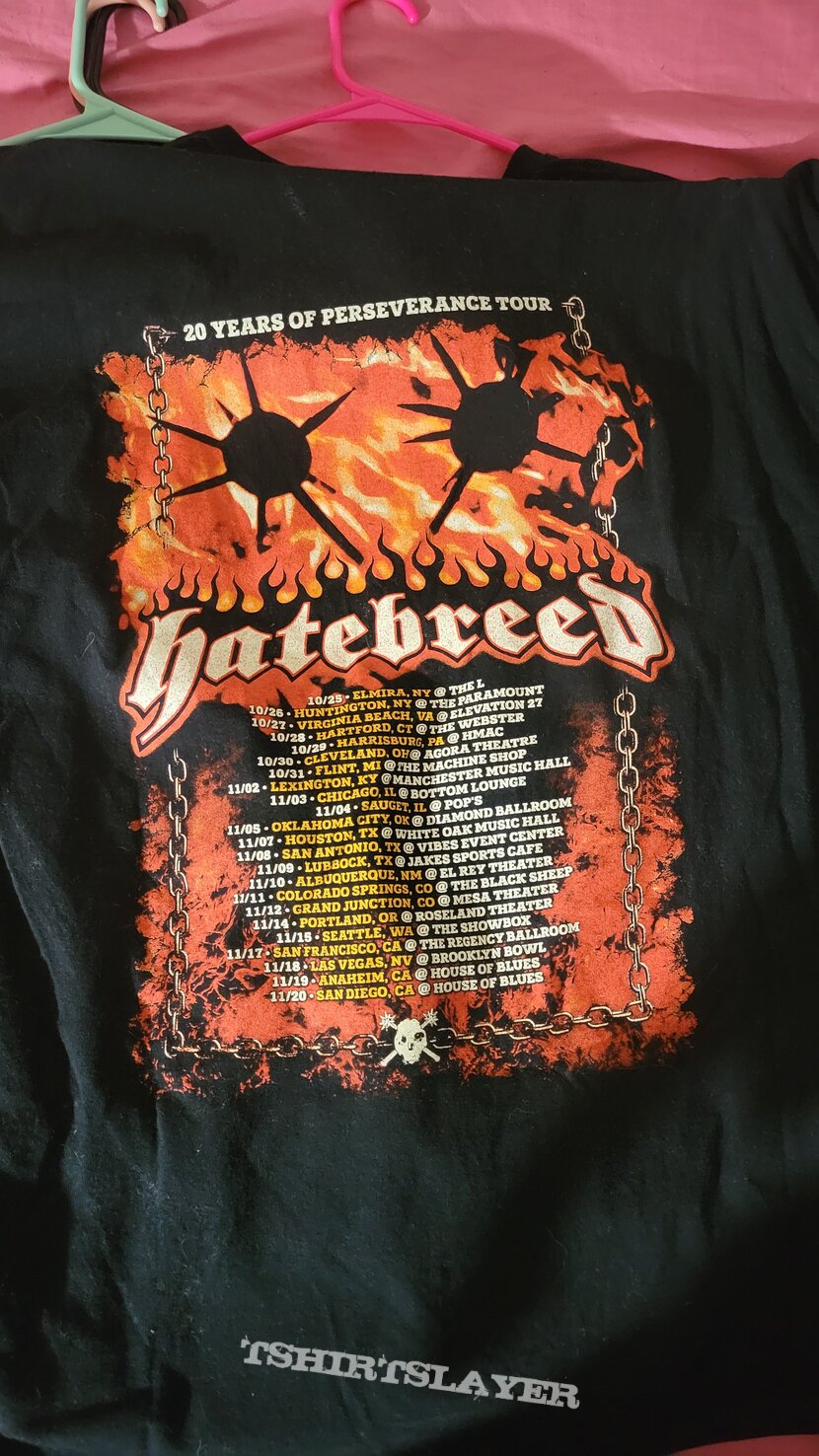 Hatebreed &quot;20 Years Of Perseverance&quot; tour shirt 