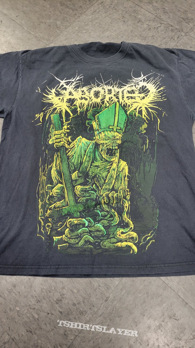 Aborted &quot;Our Father Who Art Of Feces&quot; shirt