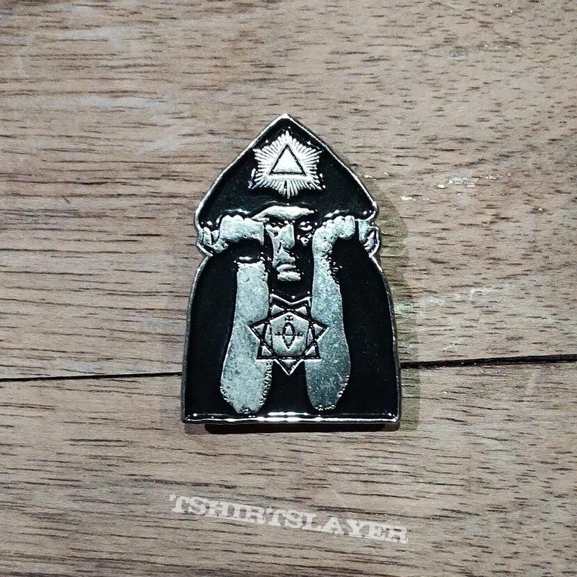 Aleister Crowley - The Great Beast shaped enamel pin