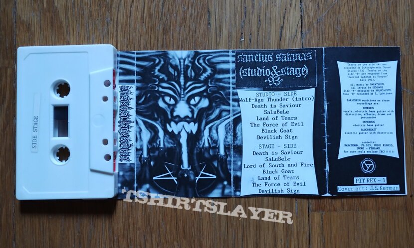 Barathrum - Sanctus Satanas Studio &amp; Stage &#039;93 cassette