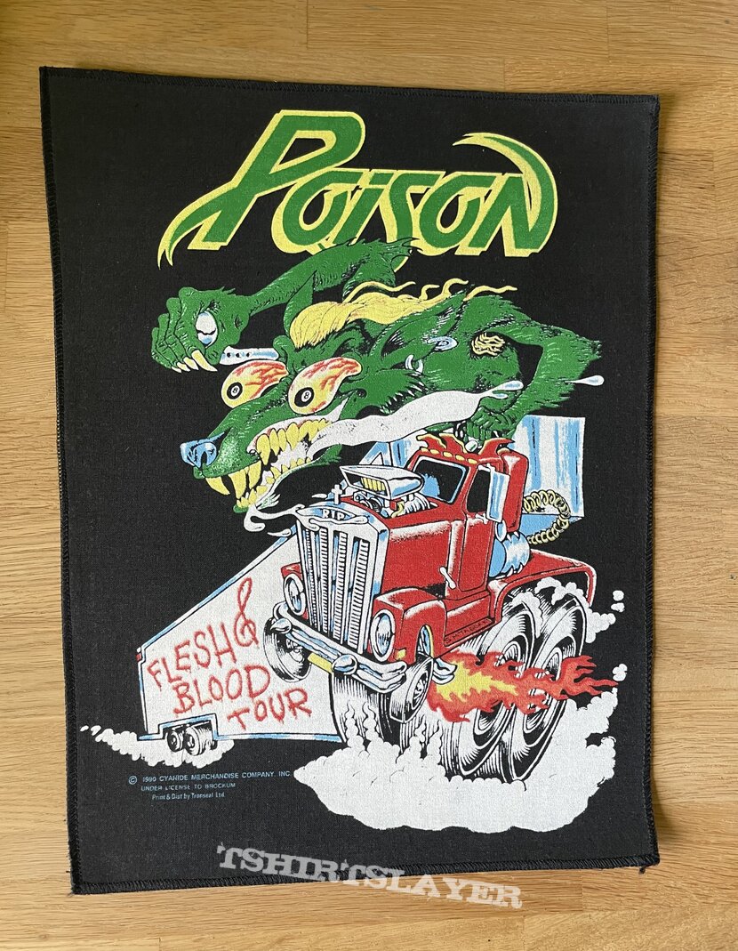 Poison Flesh And Blood Tour Backpatch 1990