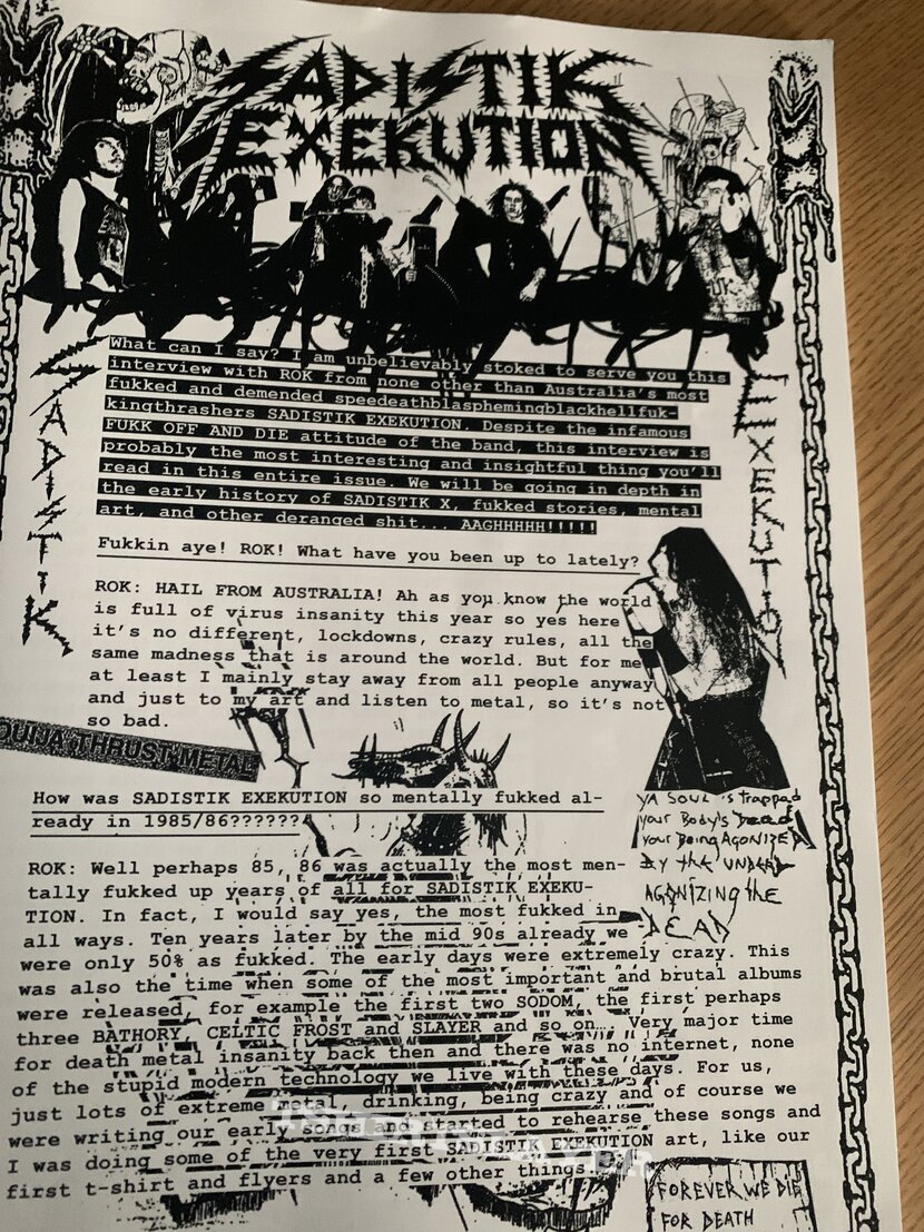 Sadistik Exekution Black Blood ‘Zine Issue #2