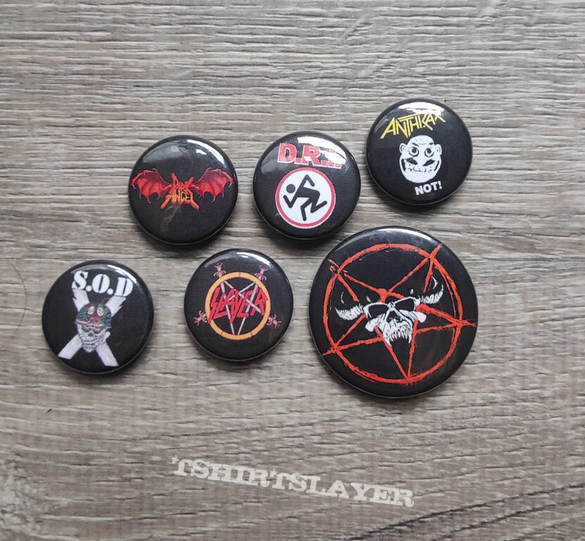 Dark Angel Thrash and Danzig buttons