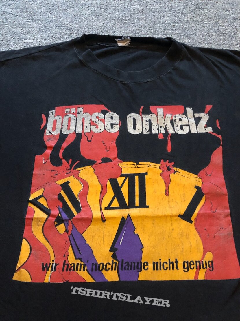 BO Böhse Onkelz Wir haben noch lange nicht genug Shirt 1991 Germany Album Heavy Metal Tee Longsleeve Long Sleeve BO Böhse Onkelz Wir haben noch lange nicht genug Shirt 1991 Germany Album Heavy Metal Tee Longsleeve Long Sleeve