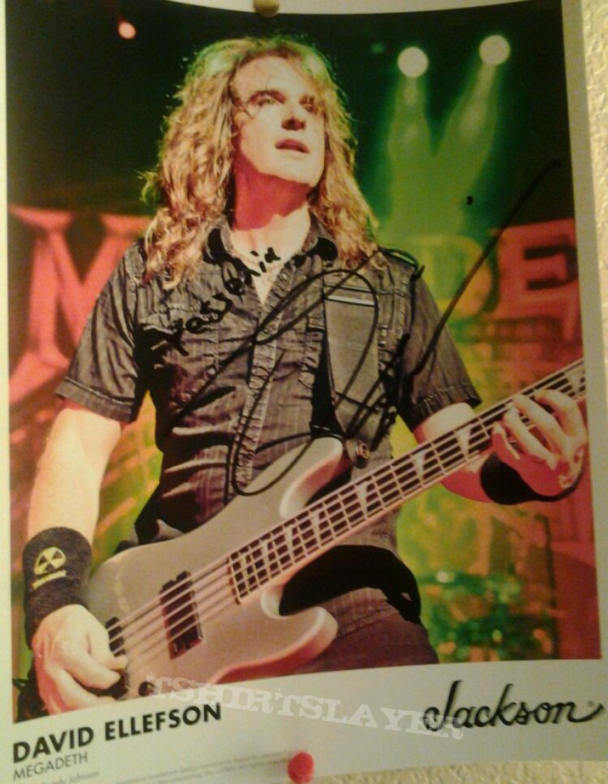 Other Collectable - Signed Picture Dave Ellefson