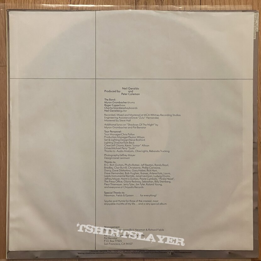 Pat Benatar - Get Nervous LP