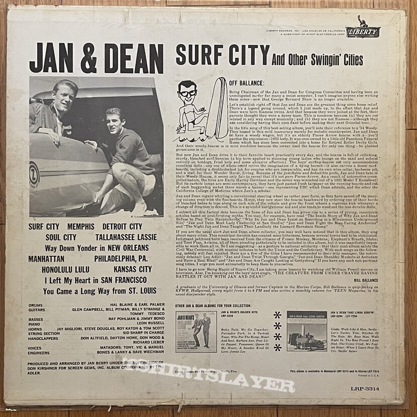 Jan &amp; Dean - Surf City And Other Swingin&#039; Cities LP