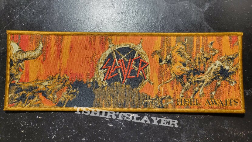 SLAYER - HELL AWAITS ( WOVEN ), Patches