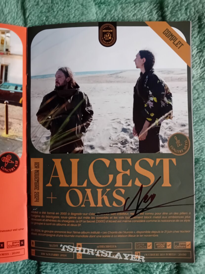 Alcest Neige's autographs Alcest Neige's autographs