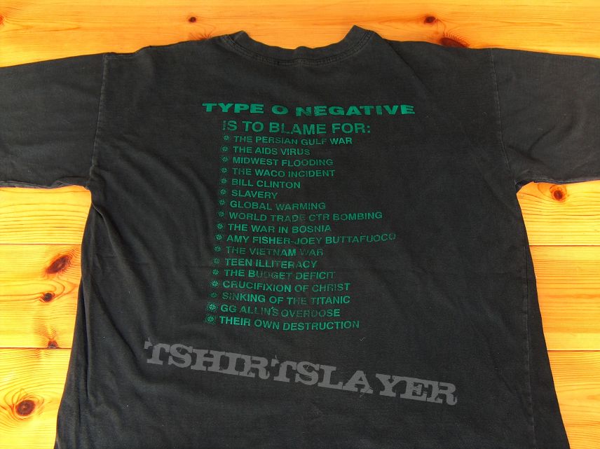 Type O Negative - original 1993 Bloody Kisses Shirt