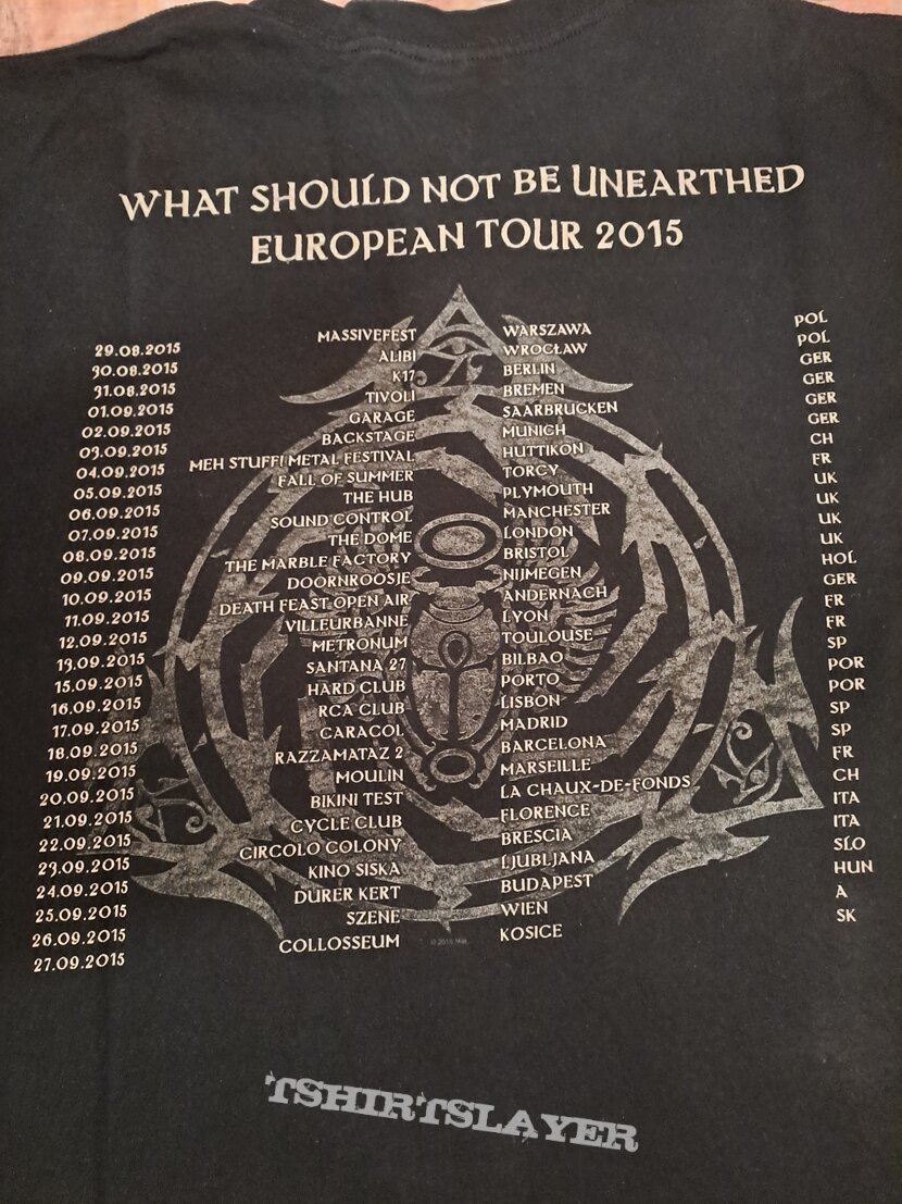 Nile What Should Not Be Unearthed European Tour 2015 T-Shirt 