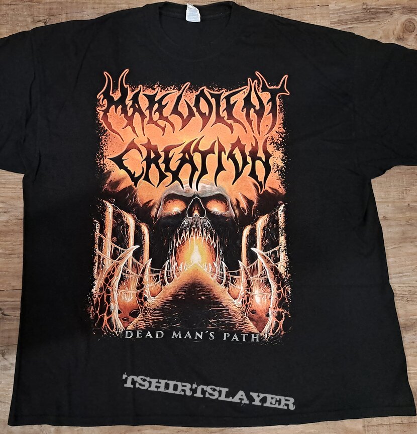 Malevolent Creation Dead Man&#039;s Path / Death Raid Over Europe 2015 Tour T-Shirt 