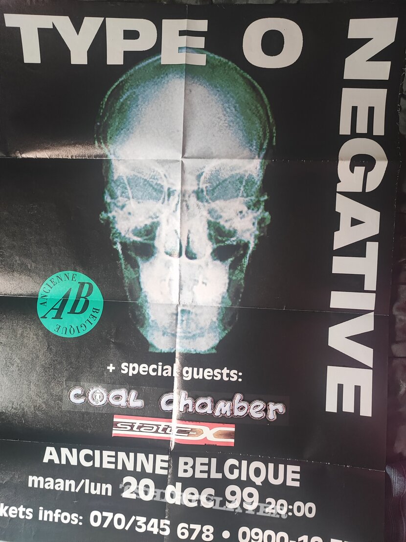 Type O Negative concert poster for the &quot;World Coming Down&quot; Tour in 1999