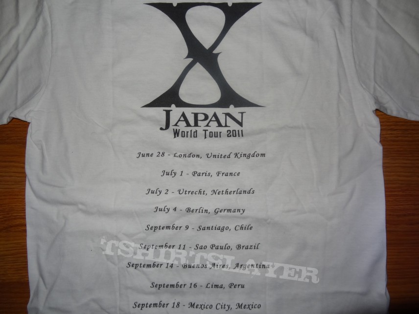 X Japan 2011 World Tour T-shirt | TShirtSlayer TShirt and ...
