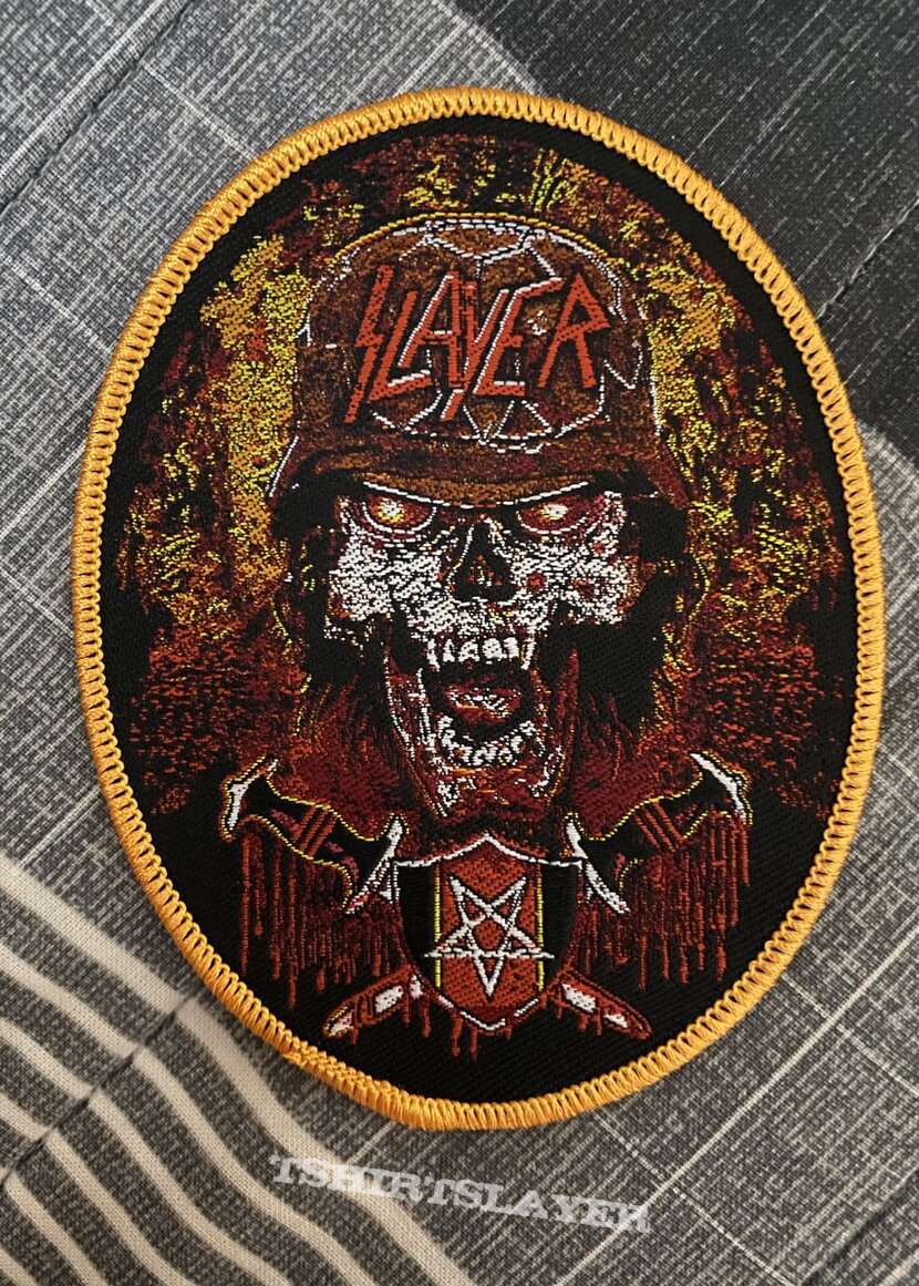 Slayer skull woven patch 