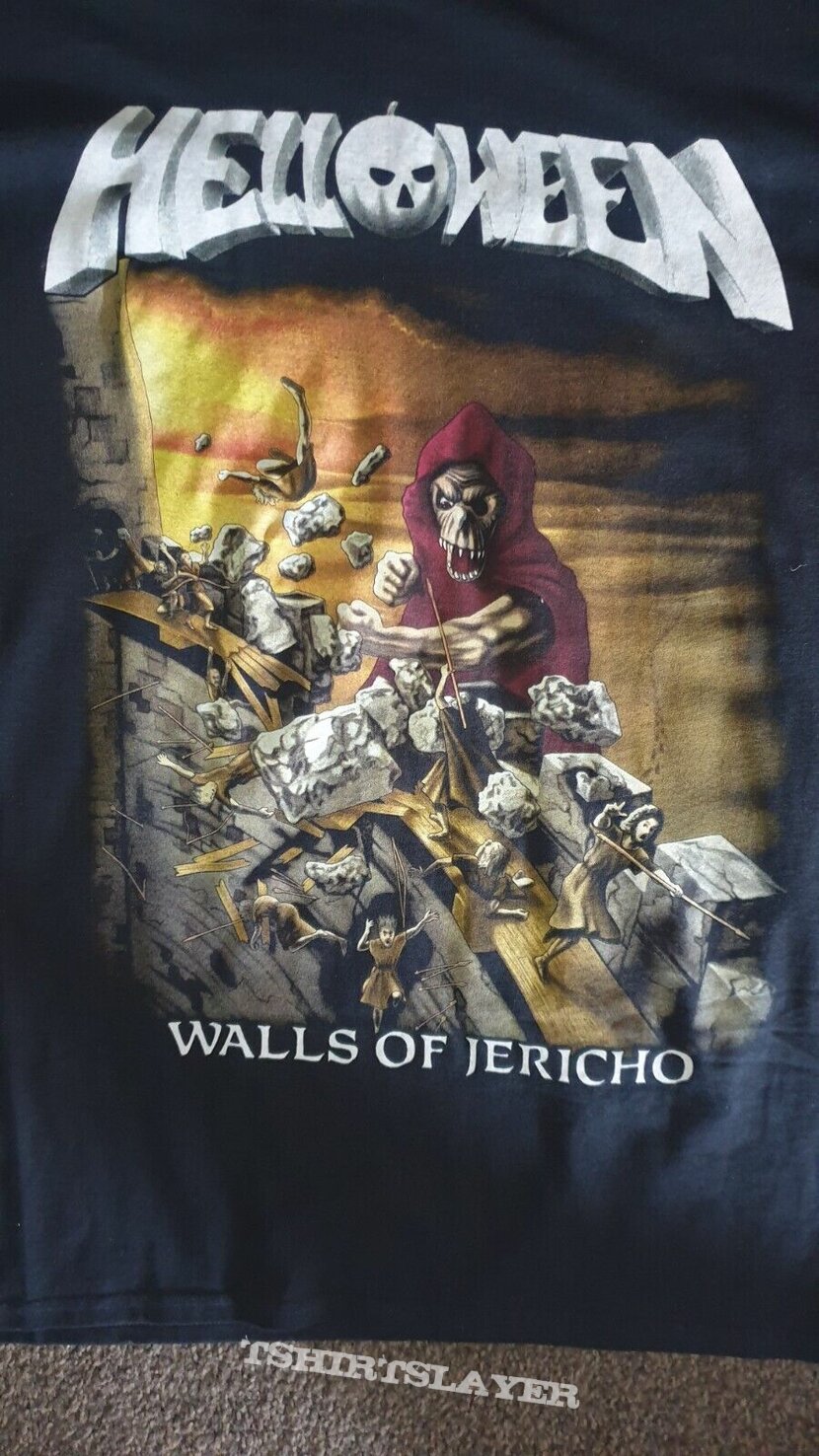 HELLOWEEN walls of jericho T SHIRT reprint