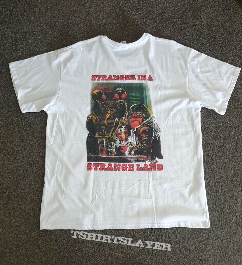 IRON MAIDEN stranger in a strange land T SHIRT XXL WHITE *BOOT*