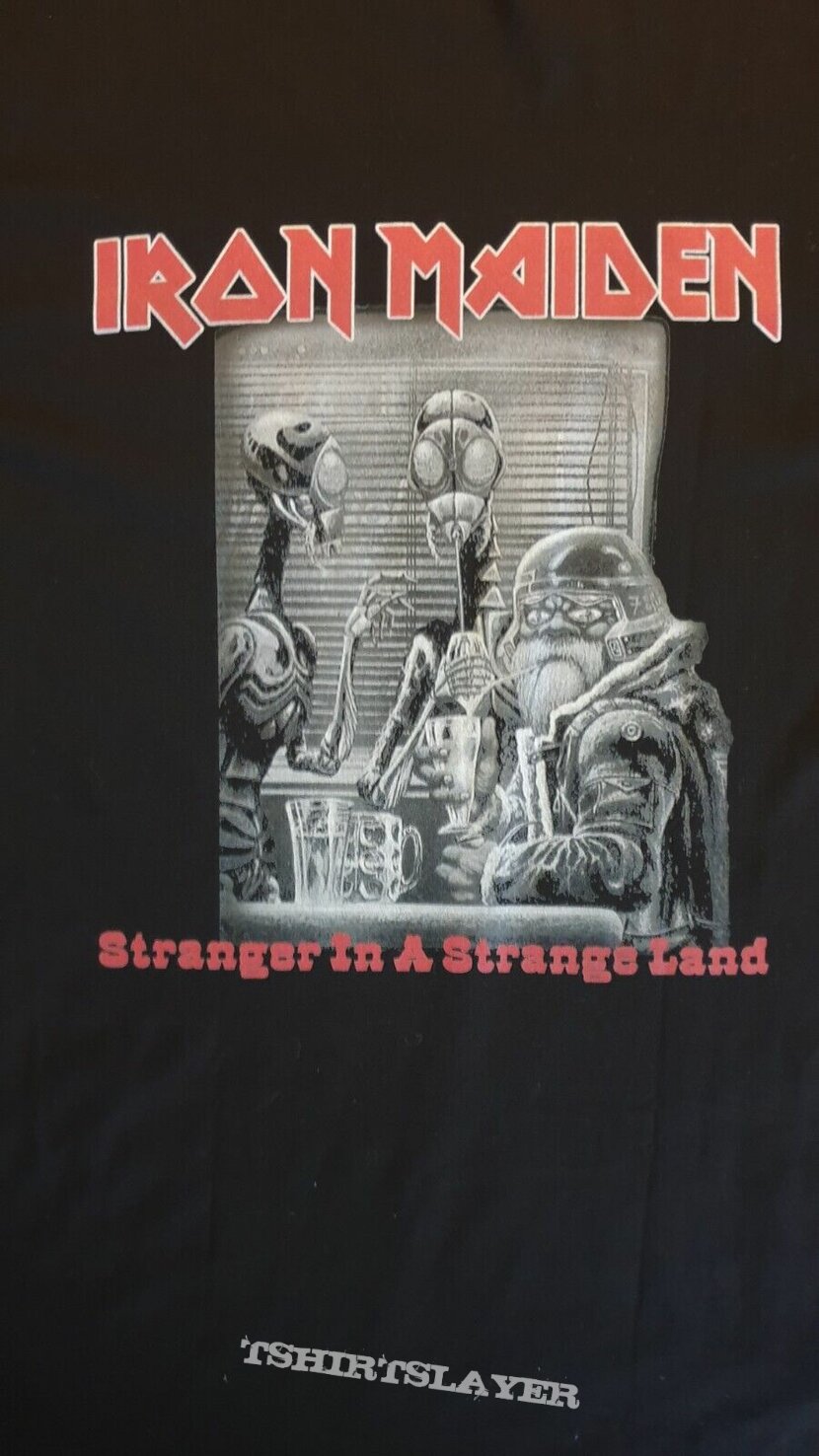 IRON MAIDEN stranger in a strange land t shirt *BOOT*