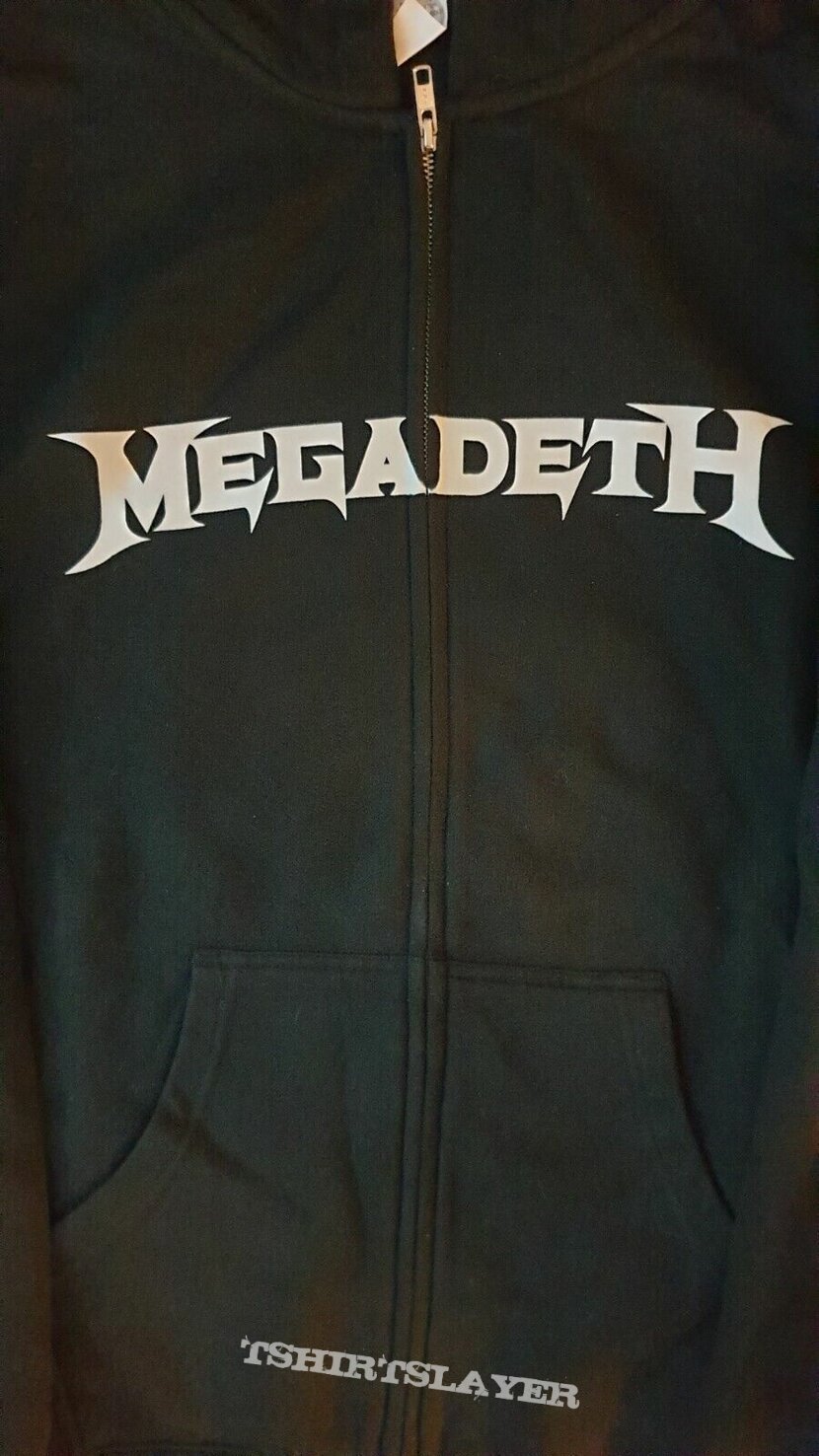 MEGADETH vic head logo zip hoodie