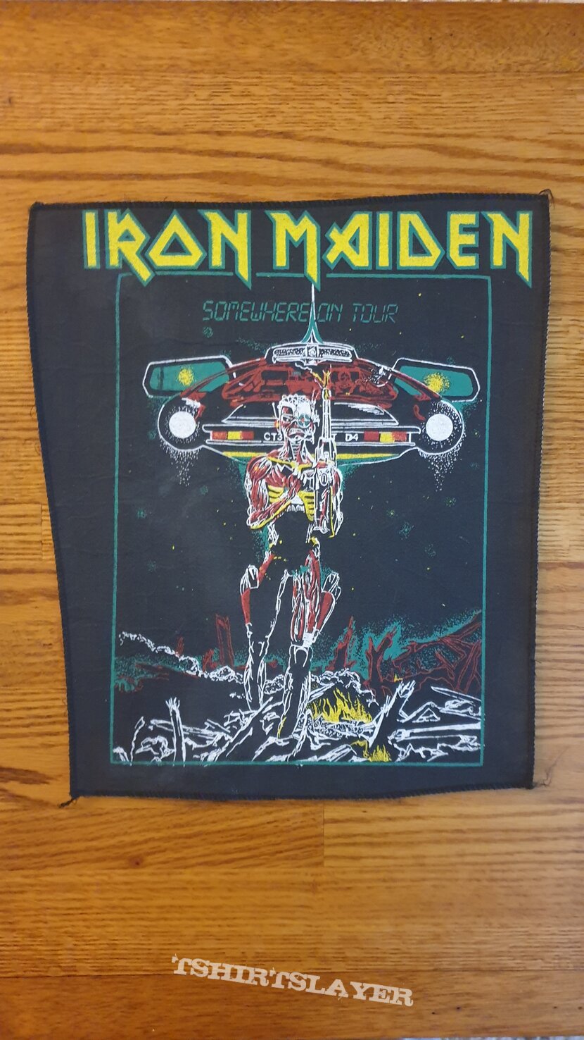 IRON MAIDEN somewhere on tour back patch boot never used very good condition