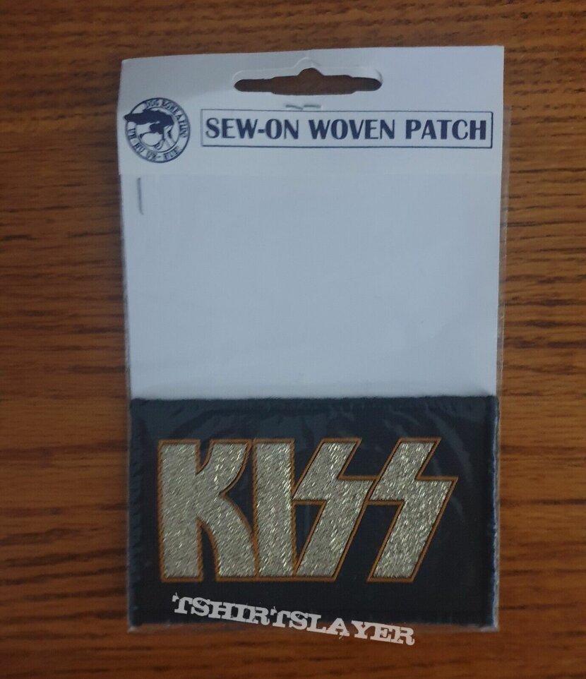 KISS gold glitter logo PATCH brand new sealed