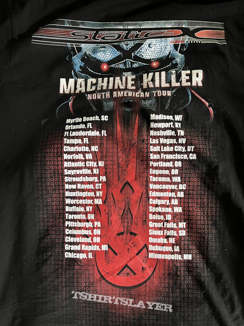 Static-X Static X Machine Killer Tour concert shirt