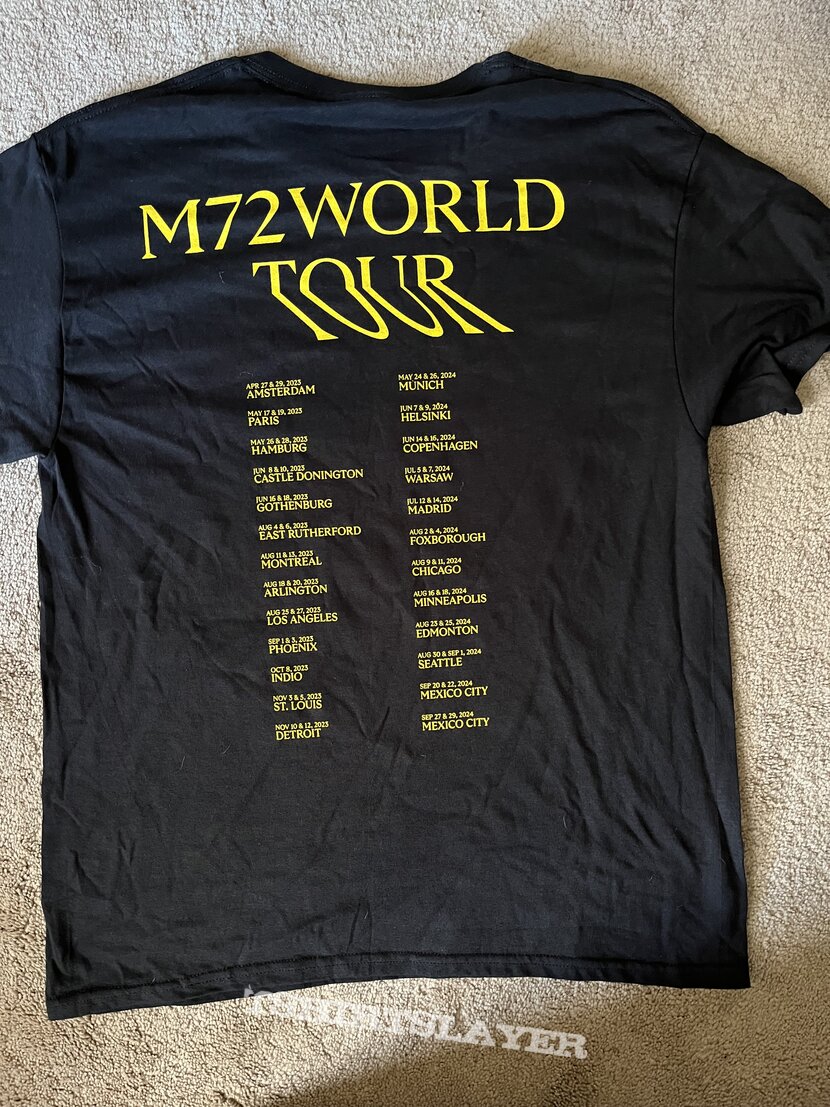 Metallica M72 tour concert shirt