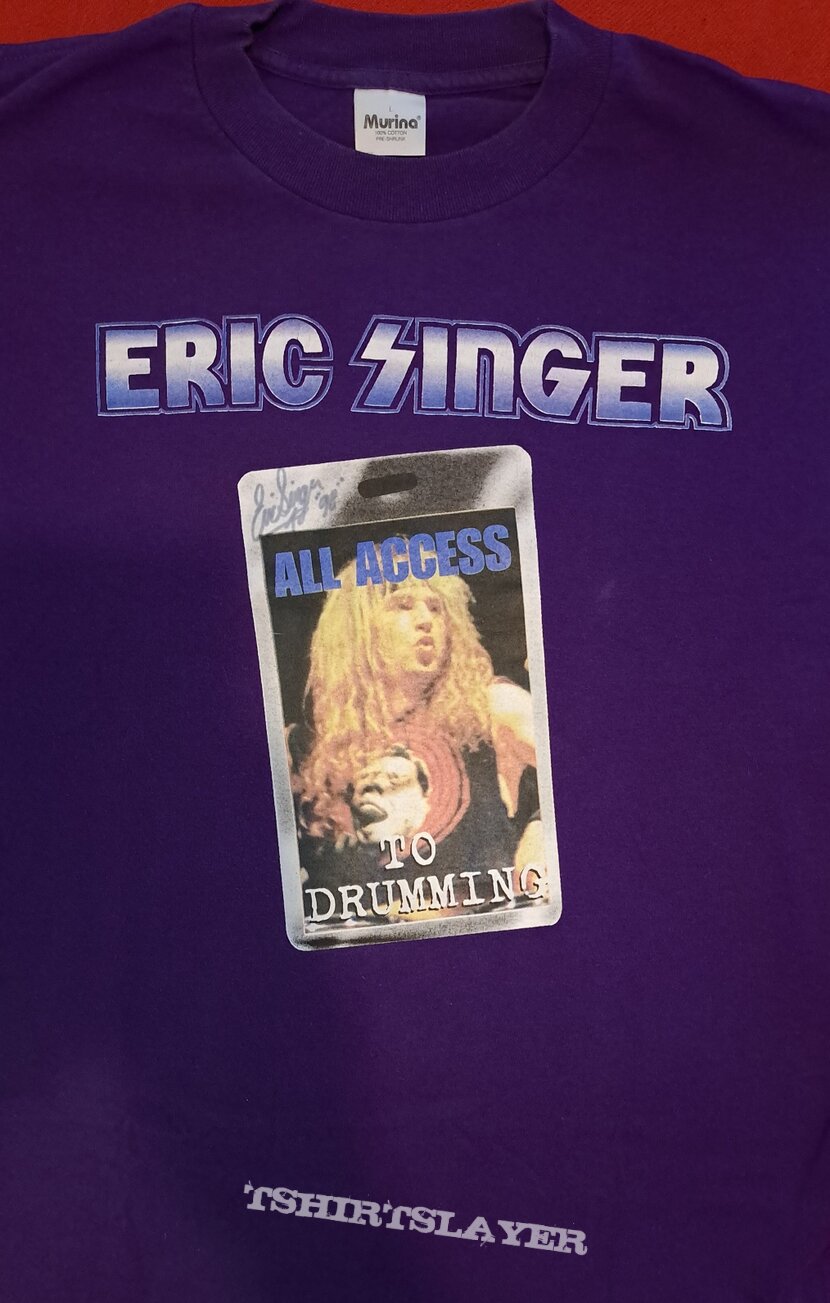 Eric Singer, All Access To Drumming t-shirt (signed/autographed) Eric Singer, All Access To Drumming t-shirt (signed/autographed)