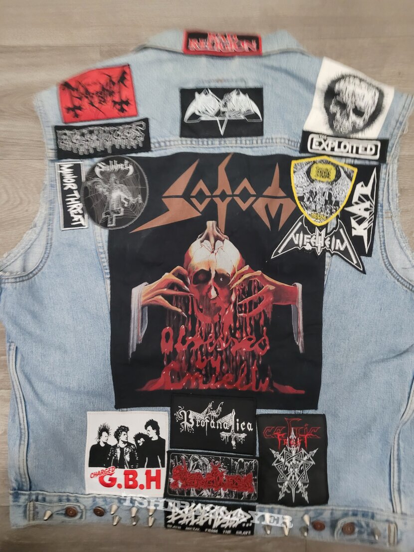 Sodom WIP vest and some patches