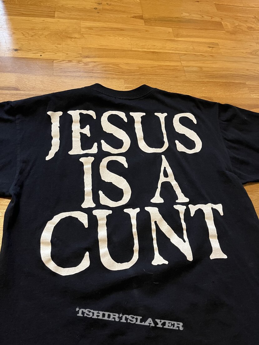 1995 Cradle of filth vestal masturbation/jesus is a cunt T-shirt