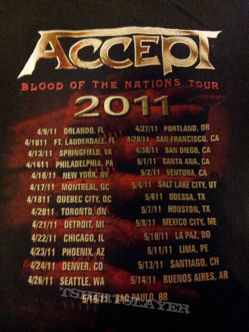 TShirt or Longsleeve - ACCEPT - Blood Of The Nations tour shirt