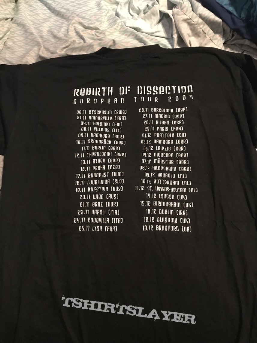 Dissection - Rebirth of Dissection Tour 2004 shirt | TShirtSlayer ...