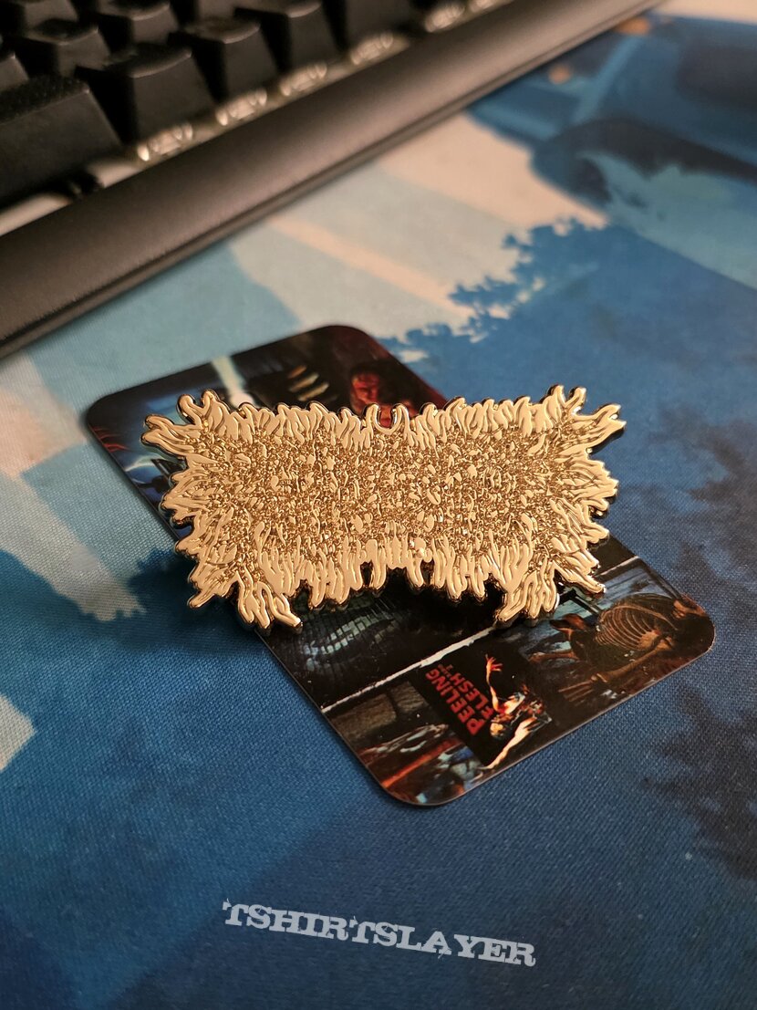 PeelingFlesh Gold Logo Pin