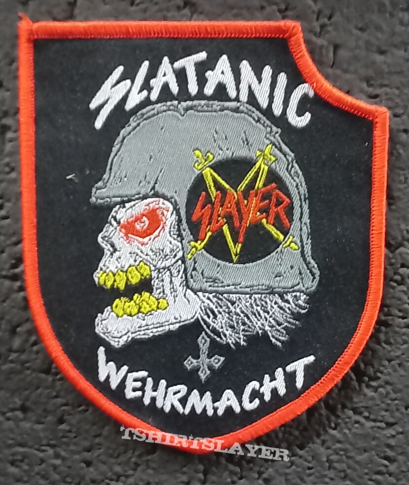 Slayer Slatanic Wehrmacht Patch Red Border
