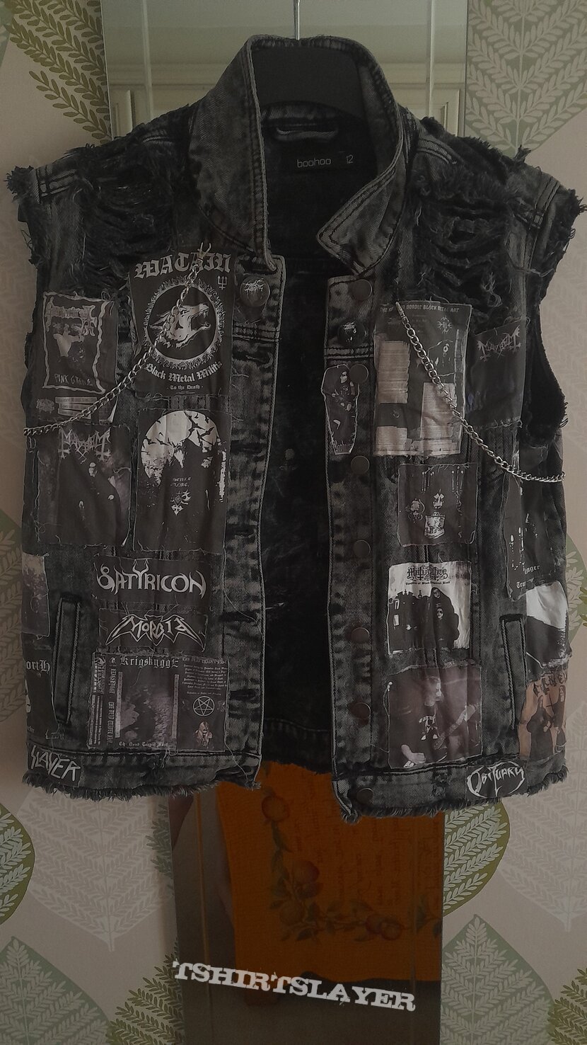 Isengard Grey black metal vest