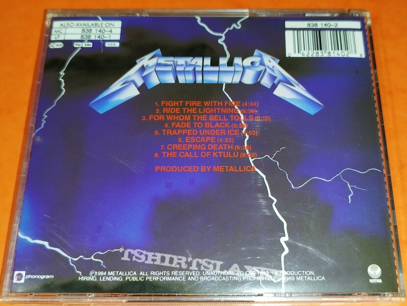 Metallica - Ride The Lightning 