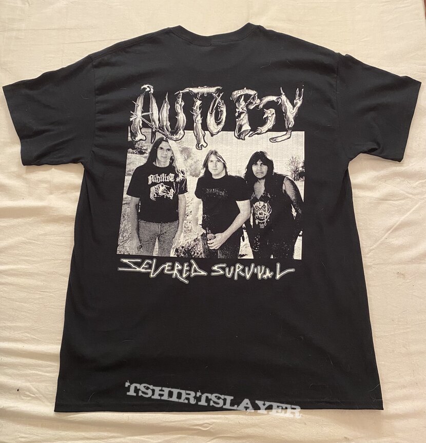 Autopsy &quot;Severed Survival&quot; banned cover artwork t-shirt