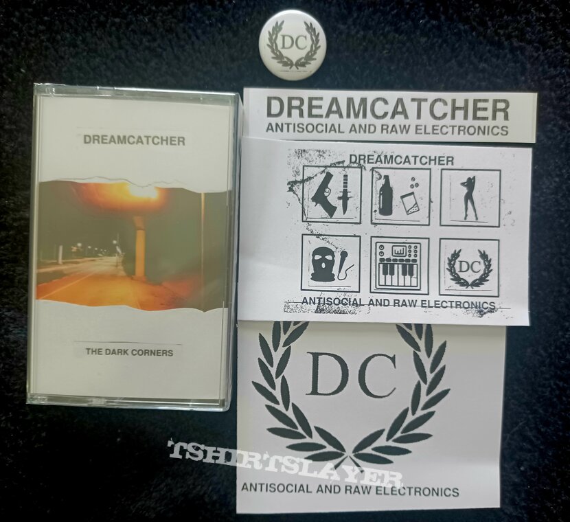 Dreamcatcher - The Dark Corners cassette, pin and sticker