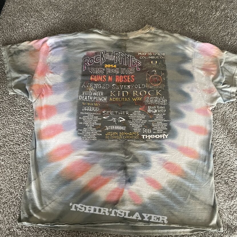 Slayer Rock On The Range 2014 Tie Dye T Shirt