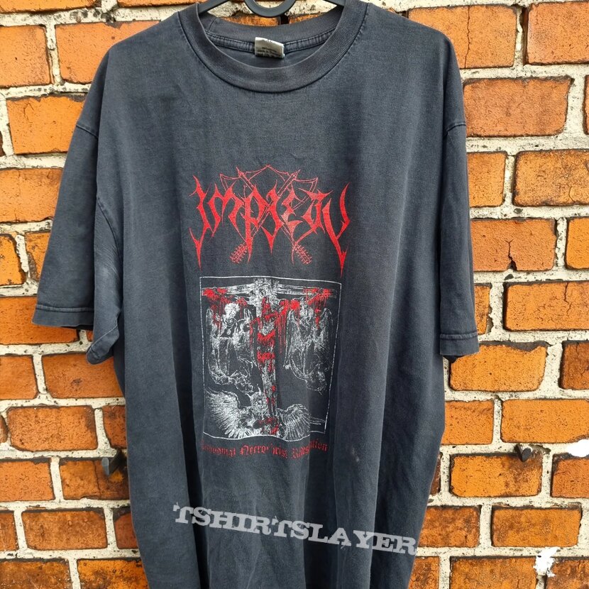 90s Impiety - Ceremonial Necrochrist Redesecration t shirt