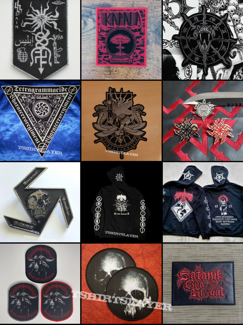 Tetragrammacide ISO War Metal Patches