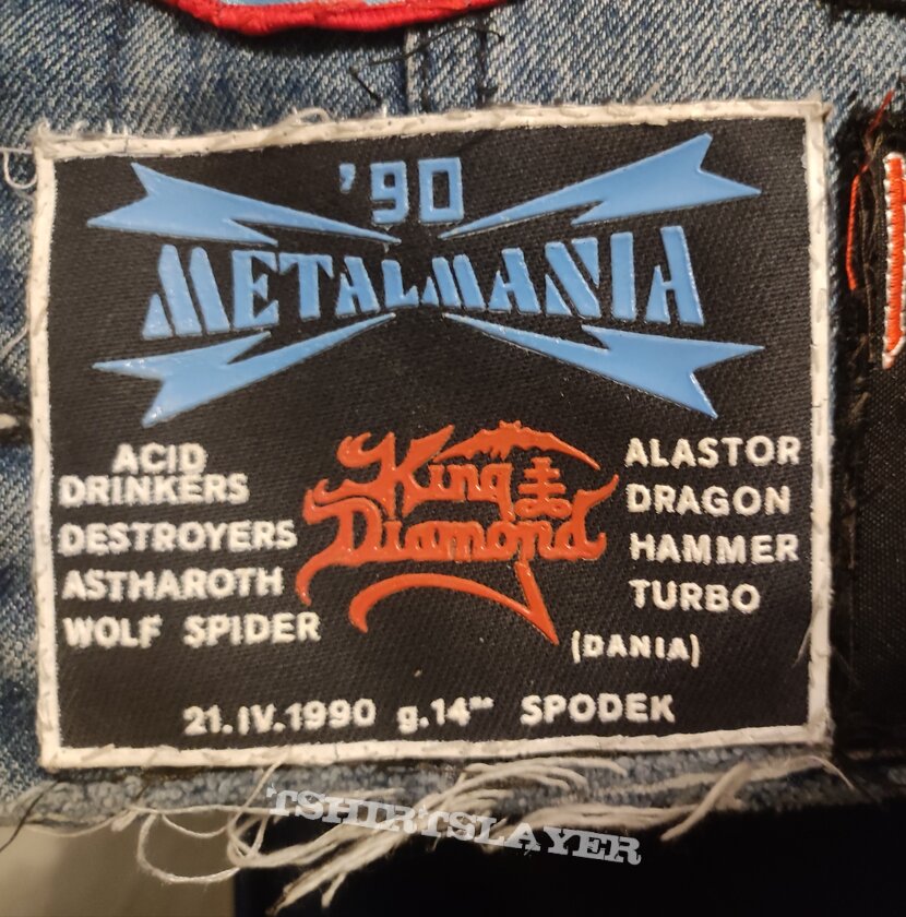 King Diamond Acid Drinkers Metalmania poland spodek patch 1990